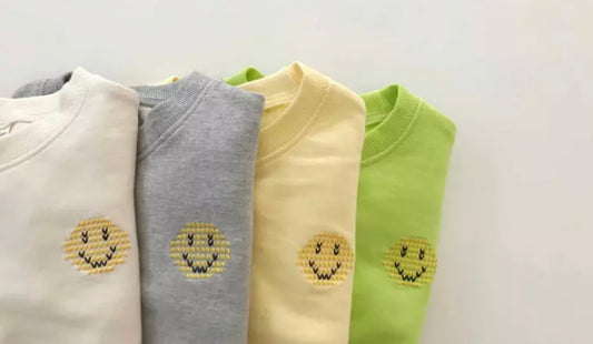 Smile Embroidered Set