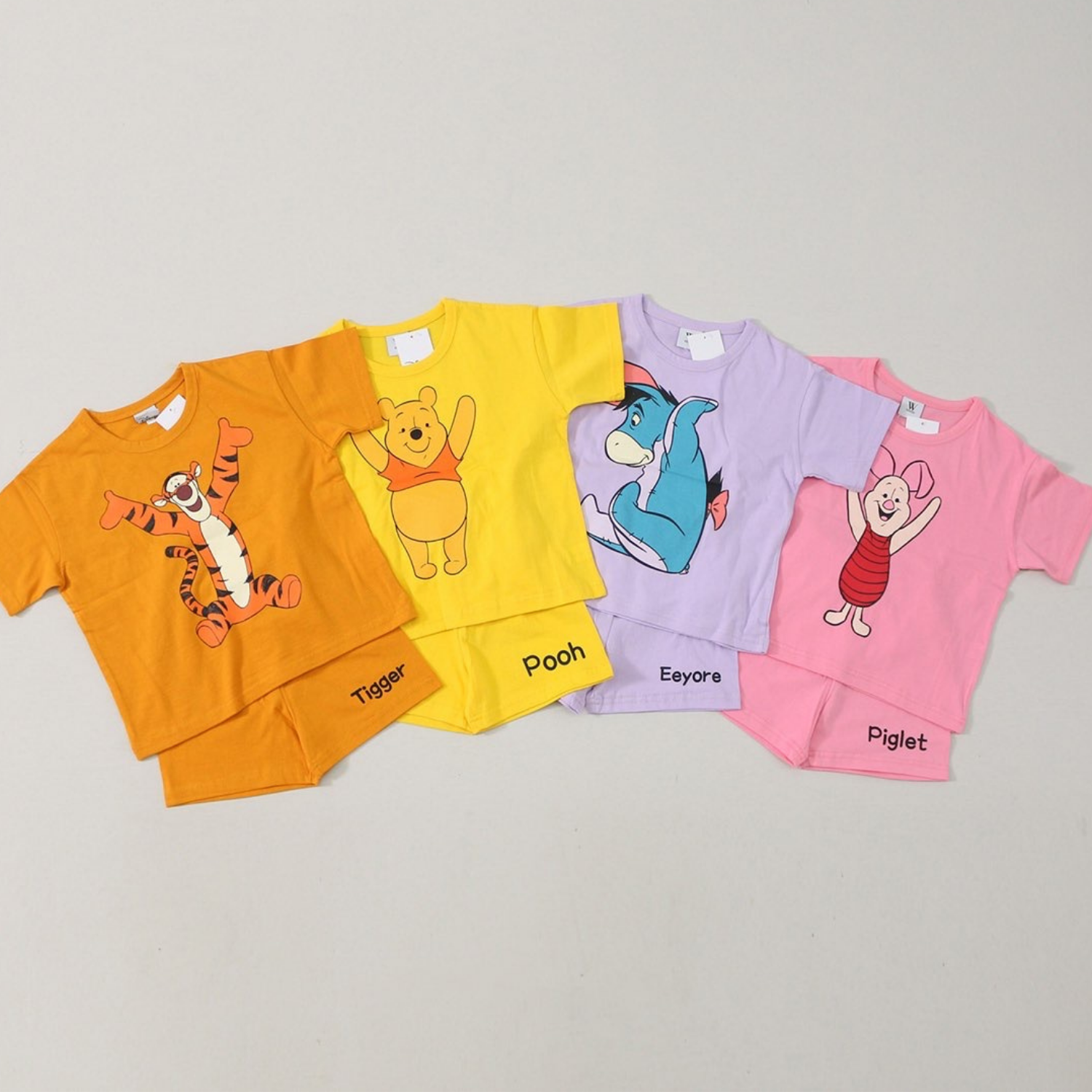 Pooh Tigger Piglet Eeyore Red Yellow