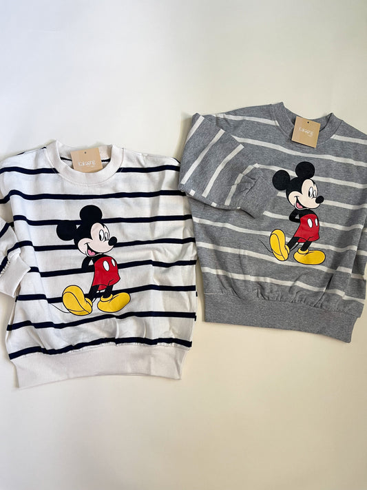 Striped Mickey Sweatshirt