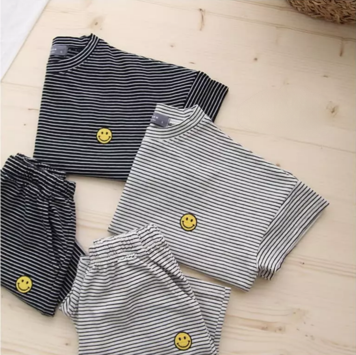 Smiley Striped Set